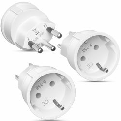 🔌🌍 Deutschland auf Schweiz Stecker 3 Stück Schweiz Reiseadapter Angebot bei HelloDeals
