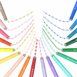 🌈 AECHY 18 bunte Kurven-Notizstifte - Kurven-Highlighter-Set für Kinder und Erwachsene Angebot bei HelloDeals