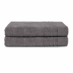 🧖‍♂️🔥 Komfortec 2er Saunatuch Set 80x200 cm aus 100% Baumwolle | Anthrazit Grau | XXL-Saunatücher Angebot bei HelloDeals