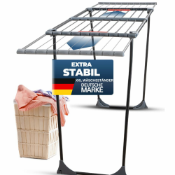 STAHLMANN ® Wäscheständer XXL [Made IN EU] - Wäscheständer schwarz mit Klemmen 🧴🧦 Angebot bei HelloDeals