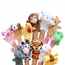 LIMEOW Familie Fingerpuppen Set - Finger Plüschtier - Kinder Spielzeug 🐶 Angebot bei HelloDeals