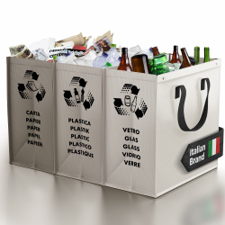 🌿 PTMS® Mülltrennsystem Taschen für Papier, Glas und Plastik 🌍 - Umweltfreundliche Mülleimer 3 Fächer Angebot bei HelloDeals