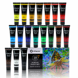 Artecho Acrylfarben Set 18 x 36 ml 🎨🎁 Angebot bei HelloDeals