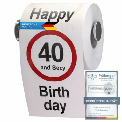 🎉 GOODS+GADGETS Lustiges Fun Klopapier zum 40. Geburtstag 🎂🚽 Angebot bei HelloDeals