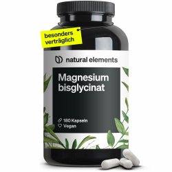 Magnesiumbisglycinat - Premium: Chelatiertes Magnesium - 180 Kapseln Angebot bei HelloDeals