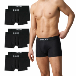 🩲🌱 Snocks Boxershorts Herren Bio Baumwolle (6er Pack) 🌿 Unterhosen ohne einschneidenden Gummibund Angebot bei HelloDeals
