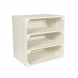 🍷🌟 Weinregal Wino aus Holz - Weiß 2X Regal Holzkiste 🌟🍷 Angebot bei HelloDeals