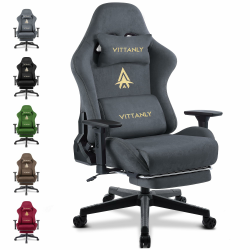 VITTANLY Gaming Stuhl aus Wildlederimitat mit Fußstütze und 3D Armlehnen Angebot bei HelloDeals