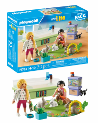 PLAYMOBIL | My Life | Familie mit Hasen | Tierfiguren | Spielzeug für Kinder ab 4 Jahren | 71753 Angebot bei HelloDeals