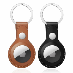 Nepfaivy Schlüsselanhänger Hülle für Airtag aus PU-Leder - 2er Pack Anhänger Angebot bei HelloDeals