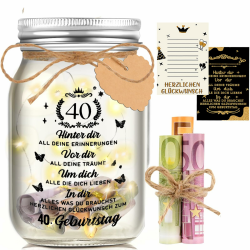 LED Flaschenlicht Geldgeschenke Geburtstag 40 - Coole Geschenkideen 🎉 Angebot bei HelloDeals