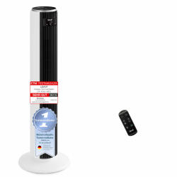 Levoit 20dB Leiser Turmventilator, 4 Modi 12 Stufen 12Std Timer, 26W, 2-Schritt-Installation, 7,9m/s Geschwindigkeit, 90° Oszillierender Ventilator Tower Fan mit Fernbedienung für Schlafzimmer, weiß 🌀 Angebot bei HelloDeals