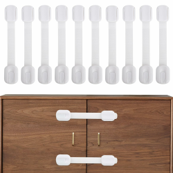 🔐 10 Stück Kindersicherung Schrank Schubladen - Weiß Angebot bei HelloDeals