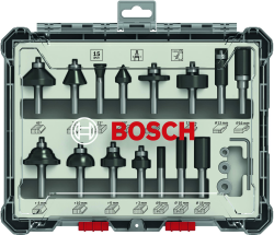 🔧🪚 Bosch 15tlg. Fräser Set Mixed für Holz 🌳🔩 Angebot bei HelloDeals