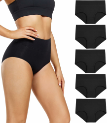 🌟 Angebot: wirarpa Damen Unterhosen Baumwolle Hohe Taille Slips 5er Pack 👙 Angebot bei HelloDeals