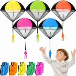 Jiosdo Fallschirm Spielzeug Kinder - 10 Stück Fallschirmspringer Spielzeug 🌈 Angebot bei HelloDeals