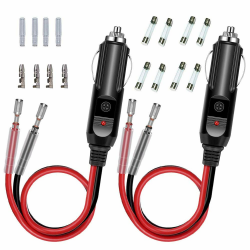 🔥 GTIWUNG 2 Stück Zigarettenanzünder Stecker 12V Autostecker mit Sicherung 🚗 Angebot bei HelloDeals