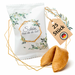 Lucky Treats Glückskekse - 25 Stück 🥠 - Schön, dass du da bist! Angebot bei HelloDeals