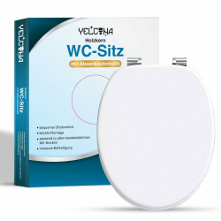 Yelcona WC Sitz mit Absenkautomatik und Motiv - Hochwertiger Toilettendeckel aus Holz 🚽🛠️ Angebot bei HelloDeals