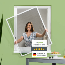🪰🚪🌟 Empasa Insektenschutz Fliegengitter Fenster START Fliegenschutz Alurahmen Mückengitter 🌈 Angebot bei HelloDeals