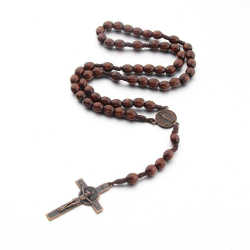 🌟 Katholisches Kreuz Rosenkranz Halskette 📿 Angebot bei HelloDeals