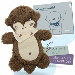 🔥🐻 BJORKI Wärmekissen Baby & Kinder - Kuscheltier mit Leinsamen Füllung Angebot bei HelloDeals