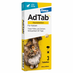 AdTab Floh- und Zeckenschutz für Katzen von über 2 bis 8 kg 🐱🌿 Angebot bei HelloDeals