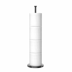 Freistehender Edelstahl-Toilettenpapierhalterständer mit Reservefunktion Angebot bei HelloDeals