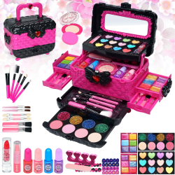 Kinderschminke Set Mädchen - 57 PCS Waschbar Schminke Kinder Make Up Set Mädchen Spielzeug Angebot bei HelloDeals