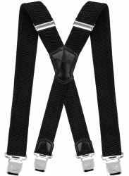 👖🔥 Decalen Hosenträger für Herren Breit 4 cm mit sehr Starken 4 Metall Clip Lang Einheitsgröße für Männer und Damen Einstellbar und Elastisch X Style - Nur 12.6€! Angebot bei HelloDeals