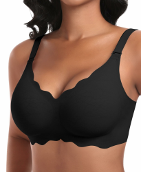 Ganado Damen Nahtloser BH Ohne Bügel Tiefem V-Ausschnitt 🌟 Angebot bei HelloDeals