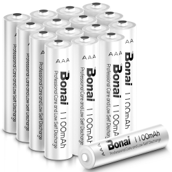 BONAI Akku AAA 1100mAh 16 Stück Wiederaufladbare Batterien 🌞 Angebot bei HelloDeals