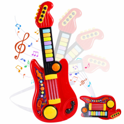 🎸🎹 Herenear Gitarre Kinder Spielzeug: Multifunktionales Musikinstrument für Kinder Angebot bei HelloDeals