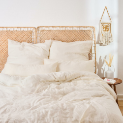 Angebot: Blumtal Musselin Bettwäsche 135x200 cm 🌿 Sommer Beige 135x200 Angebot bei HelloDeals