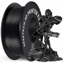 🌟 Super Deal! GEEETECH Filament PLA 1.75mm, 3D Drucker PLA Filament 1kg Spool, Schwarz Black PLA Angebot bei HelloDeals