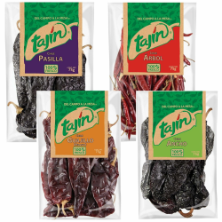 🔥 Tajin Authentisches Mexikanisches Chilipaket mit 4 Arten von 75g ganzen getrockneten Chilis Angebot bei HelloDeals