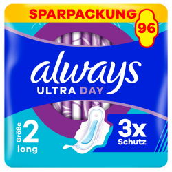 🌟 Deal: Always Ultra Binden Damen Gr. 2, Long, 96 Damenbinden mit Flügeln (3 x 32 Stück) Multipack 🌟 Angebot bei HelloDeals