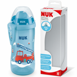 🚒 NUK First Choice+ Flexi Cup Trinklernflasche 300ml - Feuerwehrauto (blau) 🥤👶 Angebot bei HelloDeals