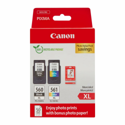 Canon Tinte & Papier Multipack - PG-560XL/CL-561XL Original Tintenpatronen 2er Pack ✨📸 Angebot bei HelloDeals