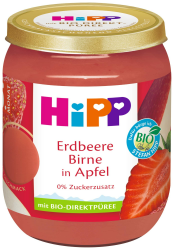 🍓🍐🍎 HiPP Bio Früchte Erdbeere Birne in Apfel, 6er Pack (6x160g) - Spezialangebot! Angebot bei HelloDeals