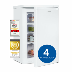 Exquisit Gefrierschrank 91L mit 4 Schubladen ⭐ | GS512-040E weiss Angebot bei HelloDeals