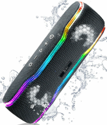 🔊 AY Bluetooth Lautsprecher Musikbox Tragbarer IPX7 Wasserdicht Bluetooth Box mit Bunten Licht und Satten Bässen Angebot bei HelloDeals