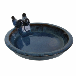 Vogeltränke Winterfest rund 30 cm | Noble Keramik glasiert 🐦🌿 Angebot bei HelloDeals