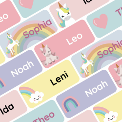 Klebekerlchen® Namensaufkleber für Kinder (60 Stück) 🦄 Angebot bei HelloDeals