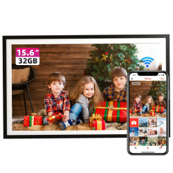 🖼️ FRAMEO Digitaler Bilderrahmen 15,6 Zoll FHD Touchscreen Angebot bei HelloDeals