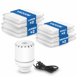 Vakuumbeutel für Kleidung mit elektrischer Luftpumpe, 8er Pack 🧳 Angebot bei HelloDeals