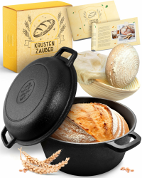 🍞 KRUSTENZAUBER 26cm Gusseisen Topf Brot Backen 🥖 Angebot bei HelloDeals