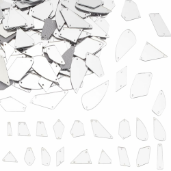 PH PandaHall 180 Stück Spiegel Strasssteine Zum Aufnähen 18 Stile Silberfarben Angebot bei HelloDeals