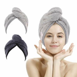 🌟 M-bestl 2 Pack Haartuch Turban, Mikrofaser-Haartrocknungshandtuch 🌟 Angebot bei HelloDeals