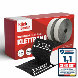 Klettband Selbstklebend Extra Stark 5 cm x 3 m 🌟 Klett Klebeband für vielseitige Anwendungen Angebot bei HelloDeals
